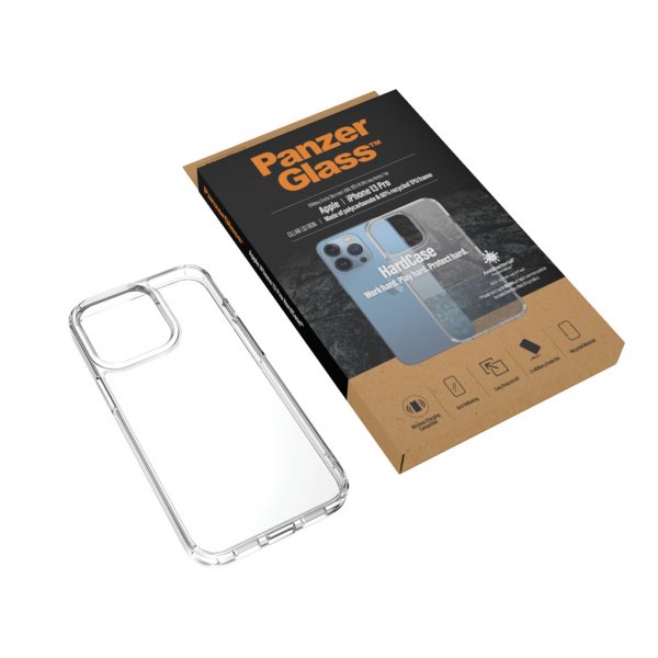 PanzerGlass iPhone 13 Pro kuori, kova läpinäkyvä