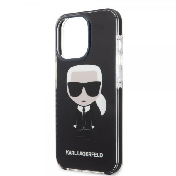 Karl Lagerfeld iPhone 13 Pro kuori Iconic Full Body Musta