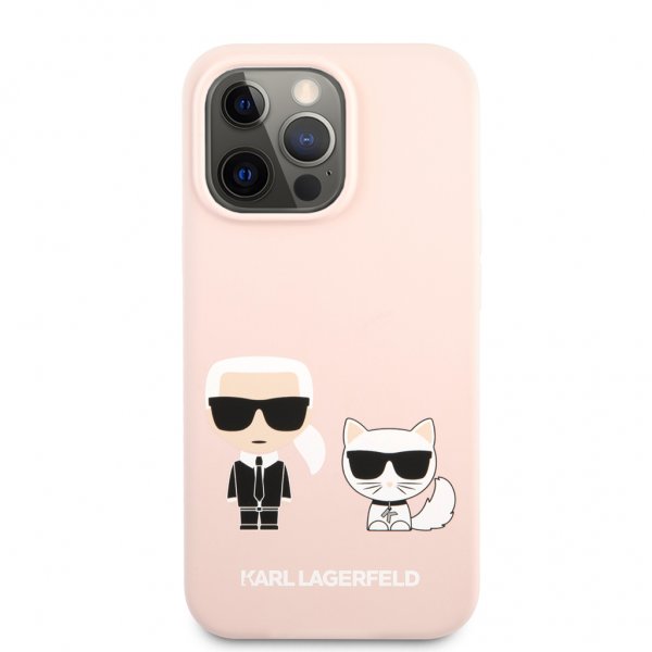 Karl Lagerfeld iPhone 13 Pro Suojakuori Karl & Choupette Vaaleanpunainen
