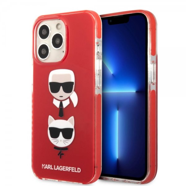 Karl Lagerfeld iPhone 13 Pro -kuori Karl & Choupette, punainen