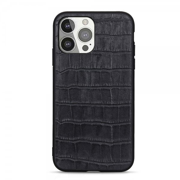 iPhone 13 Pro Krokokuviollinen kuori Musta