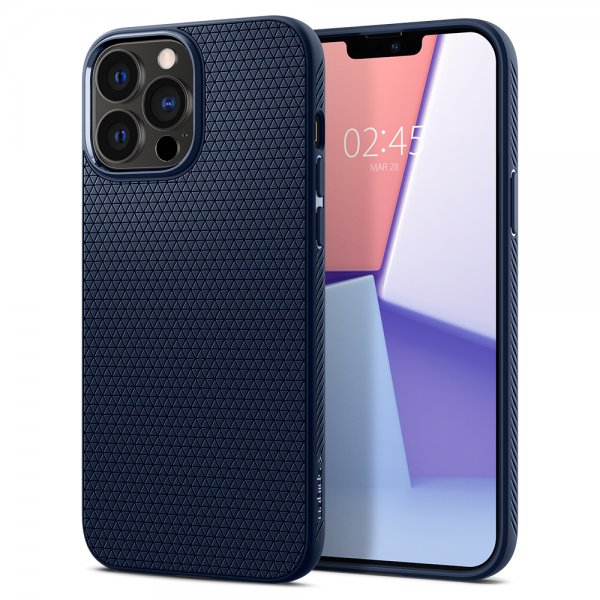 Spigen iPhone 13 Pro -suojakuori Liquid Air, laivastonsininen