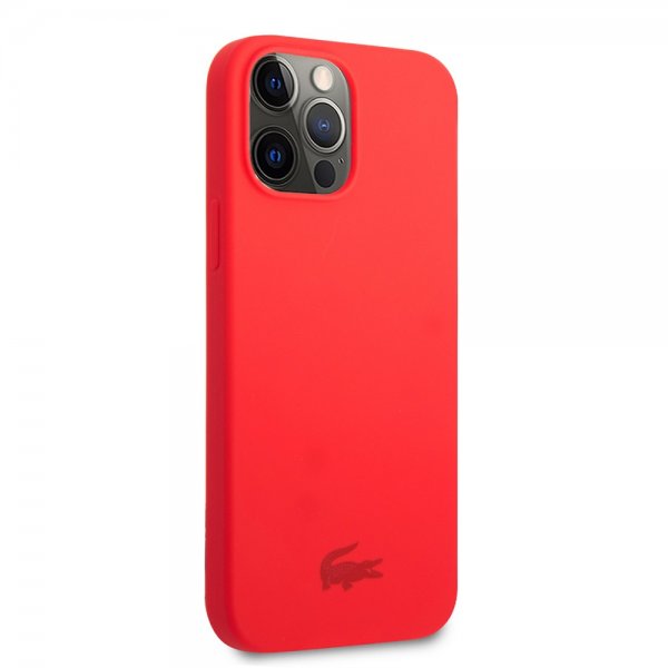 Lacoste iPhone 13 Pro Suojakuori Liquid Silicone Glossy Logo Punainen