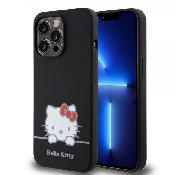 Hello Kitty iPhone 13 Pro Kuori Nestemäinen Silikoni Musta