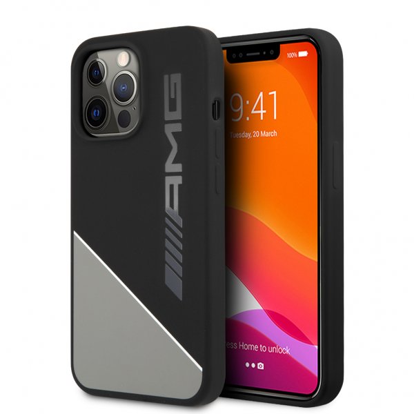 AMG iPhone 13 Pro -silikonisuojakuori, kaksivärinen, harmaa
