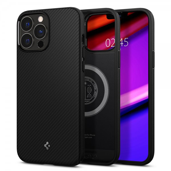Spigen iPhone 13 Pro -suojakuori Mag Armor Mattamusta