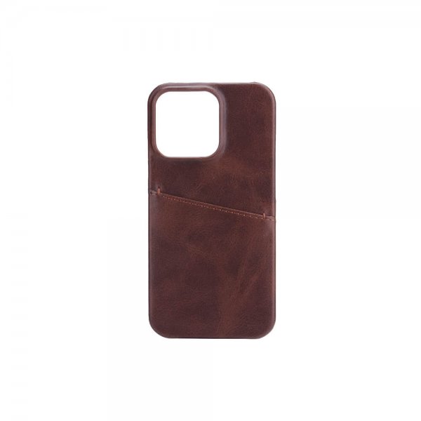 Onsala iPhone 13 Pro -suojakuori, jossa korttipaikka, ruskea