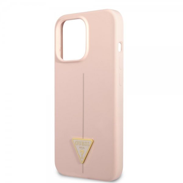 Guess iPhone 13 Pro Suojakuori Metal Triangle Pinkki