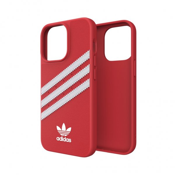 Adidas iPhone 13 Pro kuoret muotoiltu, PU-nahkaa, punainen