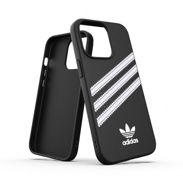 Adidas iPhone 13 Pro -muotoiltu PU-suojakuori, musta