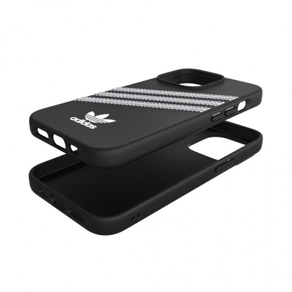 Adidas iPhone 13 Pro -muotoiltu PU-suojakuori, musta