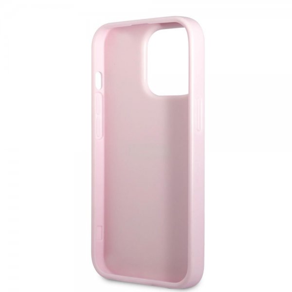 Guess iPhone 13 Pro Saffiano Metal Logo -suojakuori, violetti