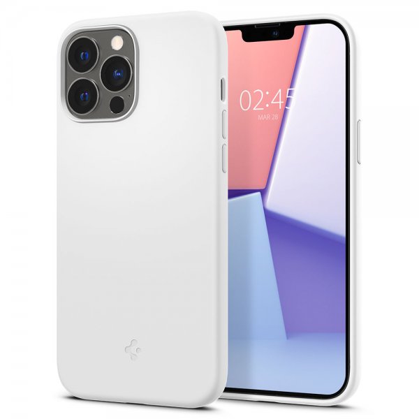 Spigen iPhone 13 Pro Suojakuori Silicone Fit Valkoinen