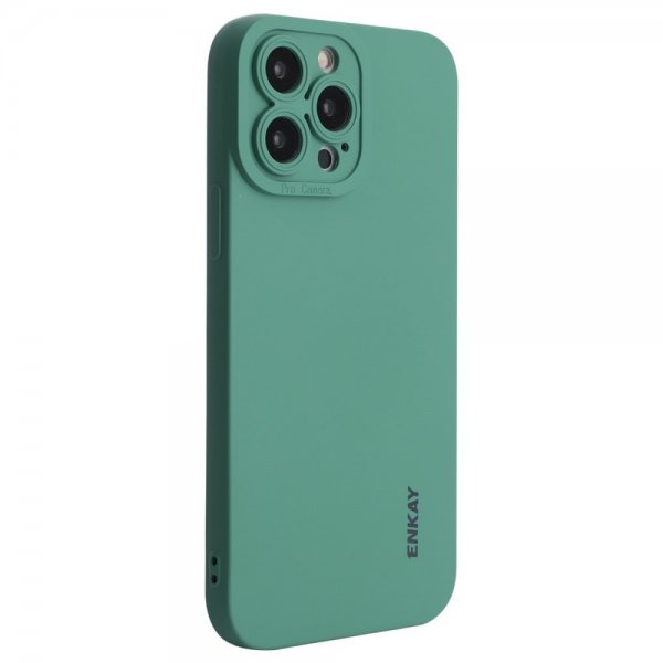 Enkay iPhone 13 Pro -silikonikuori, vihreä