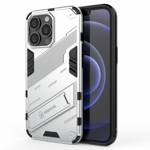 iPhone 13 Pro Kuoret, jalustatoiminnolla, hopea