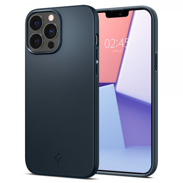 Spigen iPhone 13 Pro -suojakuori Thin Fit Navy Blue