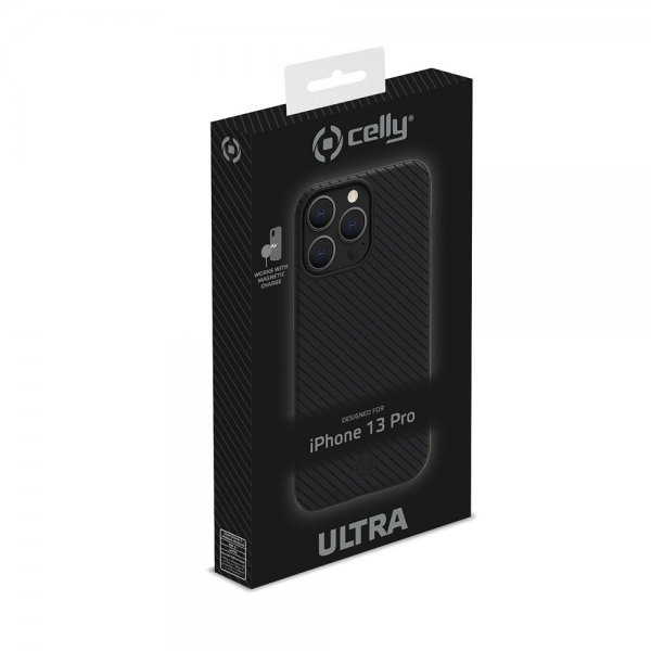 Celly iPhone 13 Pro -suojakuori ULTRAMAG, musta