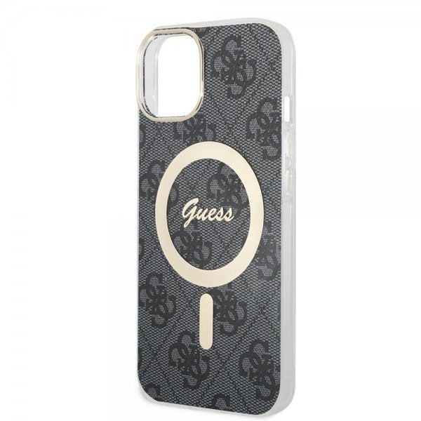 Guess iPhone 13 Kuori 4G Pattern MagSafe Musta