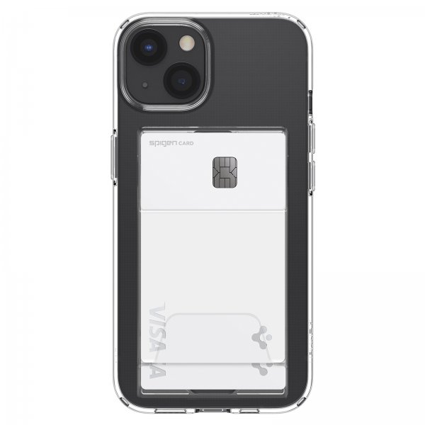 Spigen iPhone 13 -kuori Crystal Slot Dual Crystal Clear