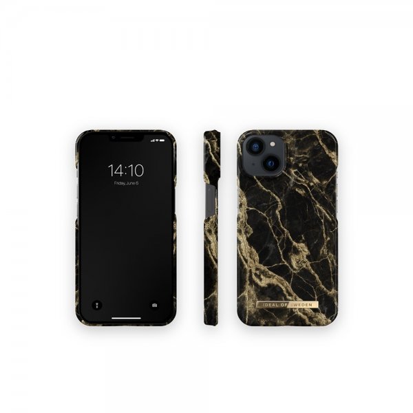 Ideal of Sweden iPhone 13 Kuori Fashion Case Golden Smoke Marble