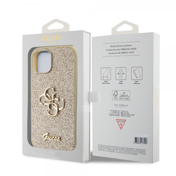 Guess iPhone 13 Kuori Fixed Glitter Kulta