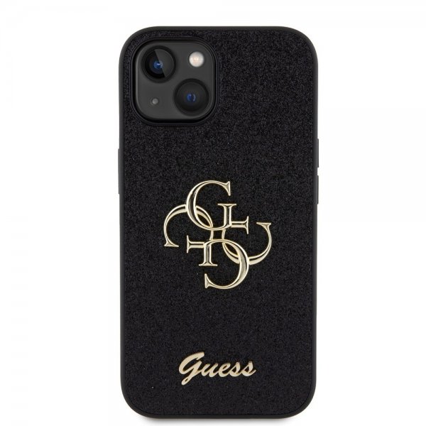 Guess iPhone 13 Kuori Fixed Glitter Musta