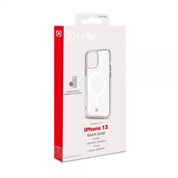 Celly iPhone 13 -kuori GELSKINMAG MagSafe Läpinäkyvä