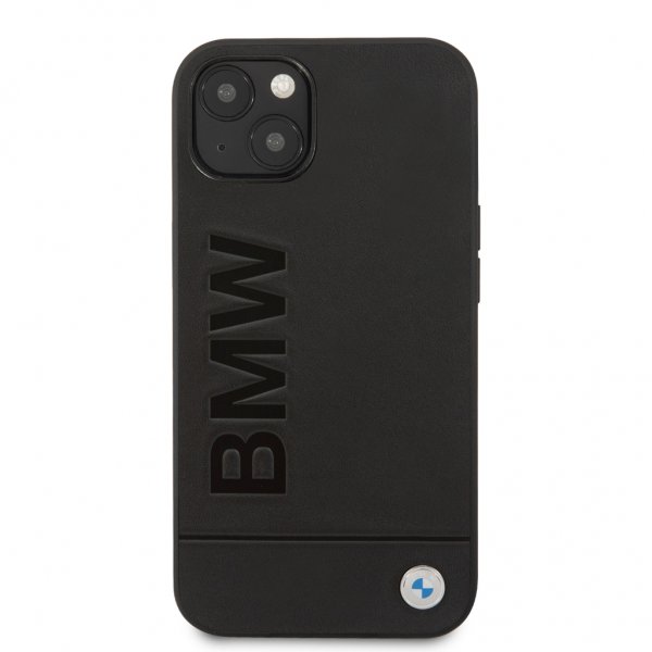BMW iPhone 13 Kuori Hot Stamp Metal Logo Musta