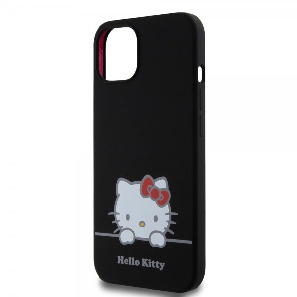 Hello Kitty iPhone 13 Liquid Silicone -suojakuori, musta
