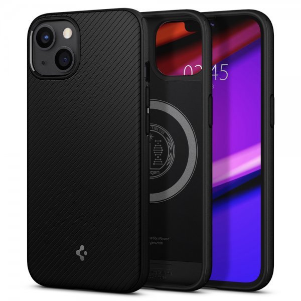 Spigen iPhone 13 -kuori Mag Armor Matte Black