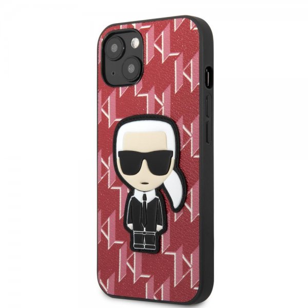 Karl Lagerfeld iPhone 13 -kuori Monogram Iconic Patch Punainen
