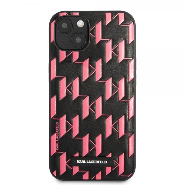 Karl Lagerfeld iPhone 13 Kuori Monogram Pattern Rosa