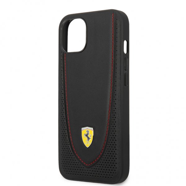 Ferrari iPhone 13 -kuori, rei'itetty, musta