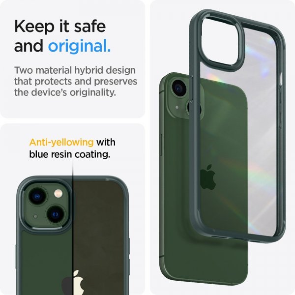 Spigen iPhone 13 -kuori Ultra Hybrid Midnight Green