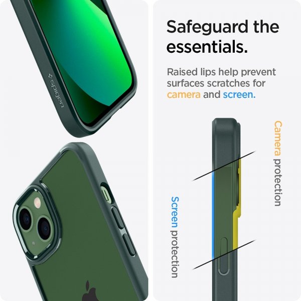 Spigen iPhone 13 -kuori Ultra Hybrid Midnight Green