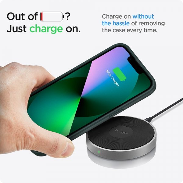 Spigen iPhone 13 -kuori Ultra Hybrid Midnight Green