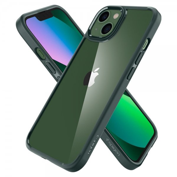 Spigen iPhone 13 -kuori Ultra Hybrid Midnight Green
