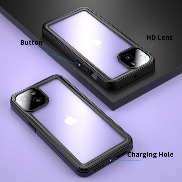 Redpepper iPhone 13 -kuori Vedenpitävä IP68 Musta
