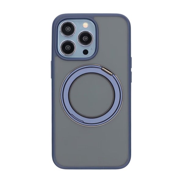 iPhone 13 Pro Max/iPhone 12 Pro Max Kuori Pyörivä MagSafe-jalusta Sininen