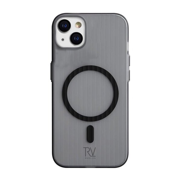 Rvelon iPhone 13/iPhone 14 Kuori Aaltopahvi MagSafe Harmaa