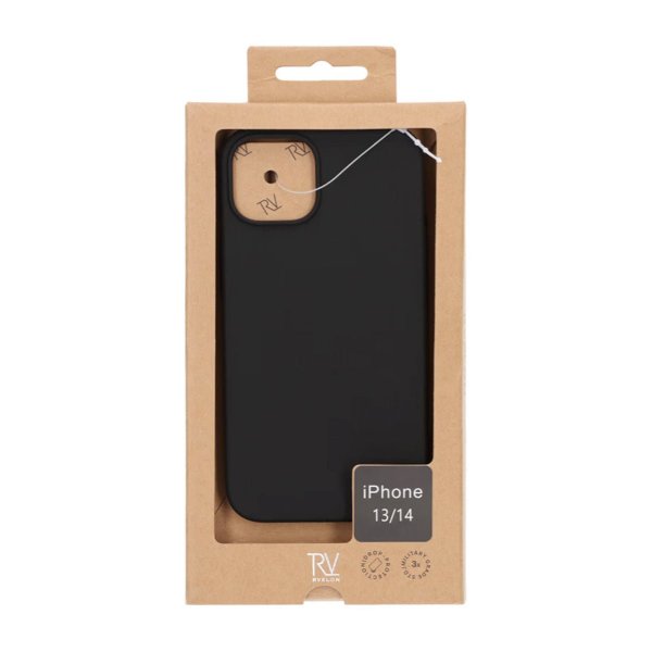 Rvelon iPhone 13/iPhone 14 Silikoninen MagSafe-kuori, musta