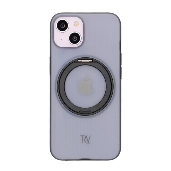 Rvelon iPhone 13/iPhone 14 Kuori Pyörivä MagSafe Teline Musta