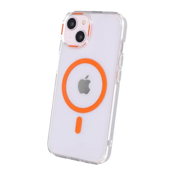 iPhone 13/iPhone 14 Suojakuori TPU MagSafe Oranssi