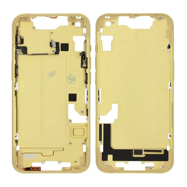 iPhone 14 Takakansi täydellä kehyksellä OEM - Keltainen