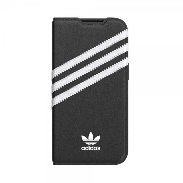 Adidas iPhone 14 -suojakotelo 3 Stripes Booklet Case, musta/valkoinen