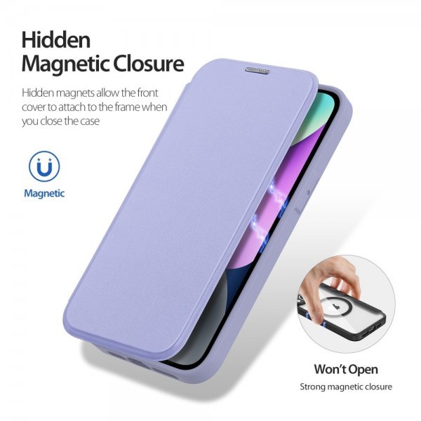 Dux Ducis iPhone 14 -kotelo Skin X Pro Series MagSafe, violetti
