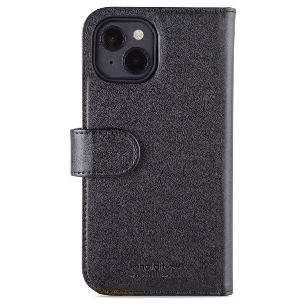 Holdit iPhone 14 Suojakotelo Wallet Case Magnet Musta