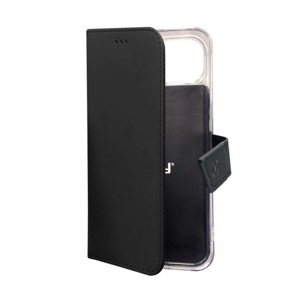 Celly iPhone 14 -suojakotelo Wally Wallet Case, musta