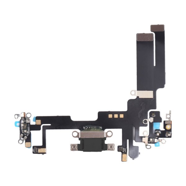 iPhone 14 latausliitin joustokaapelilla, alkuperäinen – musta