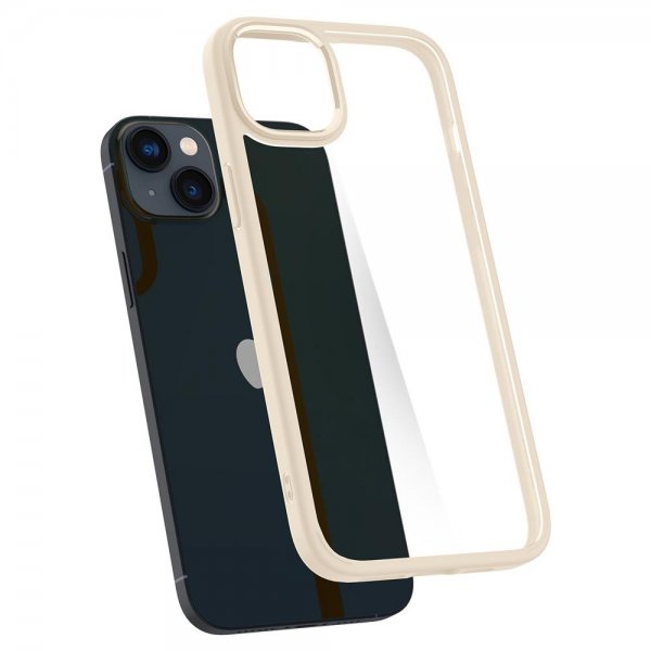 Spigen iPhone 14 Plus -suojakuori Crystal Hybrid Sand Beige